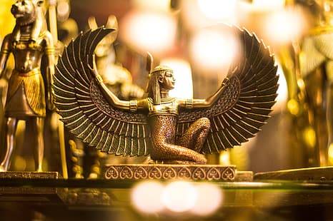 Isis, ägyptische Mythologie, ägyptisch, Statue, HD-Hintergrundbild HD wallpaper