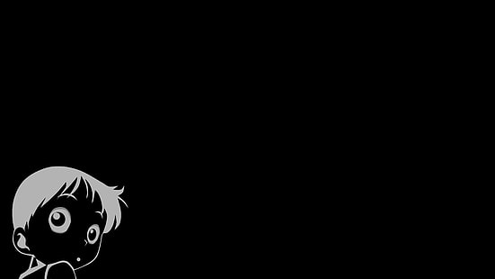 fondo simple, fondo negro, anime, minimalismo, chicos de anime, Fondo de pantalla HD HD wallpaper