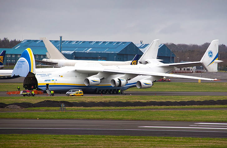 225, aircrafts, airplane, antonov, cargo, largest, monster, mriya, transport, ukraine, HD wallpaper