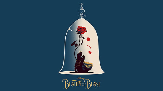Cartel de La bella y la bestia de Disney, La bella y la bestia, Obra de arte, Fondo de pantalla HD HD wallpaper