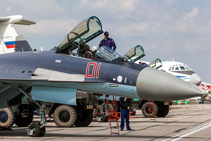 Su-27, Suchoj Su-27, myśliwiec odrzutowy, wojsko, samoloty wojskowe, Tapety HD