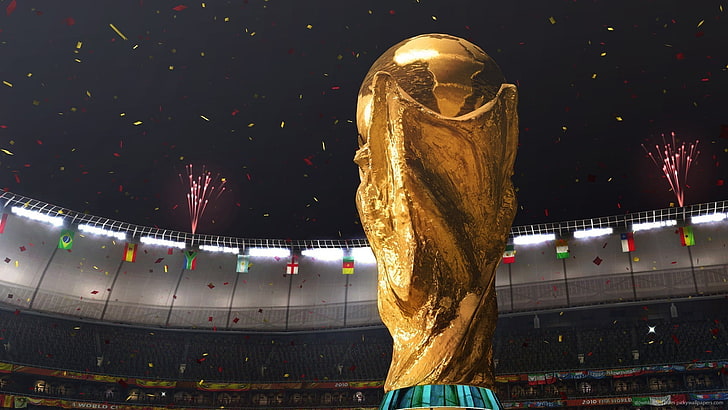 copa del mundo, copa mundial de la fifa, fútbol, ​​estadio, celebración, copa, Fondo de pantalla HD