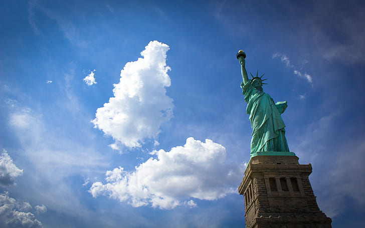 自由の女神 都市 彫像 自由の女神 ニューヨーク Hdデスクトップの壁紙 Wallpaperbetter
