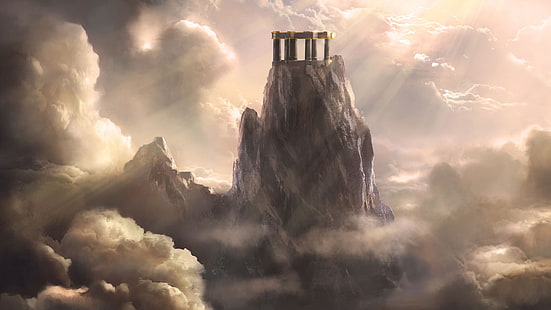 Планината Олимп Бог на войната Възнесение, олимп, планина, възнесение, HD тапет HD wallpaper