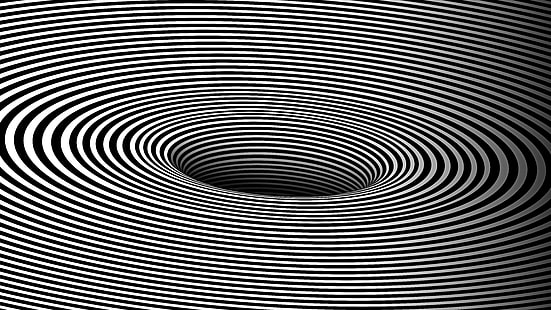 ilusión óptica, arte óptico, negro, blanco, vector, Fondo de pantalla HD HD wallpaper