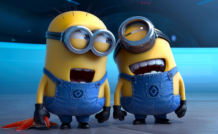 Despicable Me 2 Laughing Minions, Despicable Me Minions tapeter, Tecknade serier, Övrigt, skrattande, Minions, Despicable, HD tapet