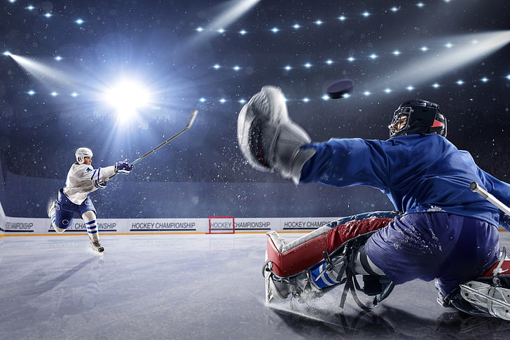 хокей, лед, светлина, спорт, HD тапет