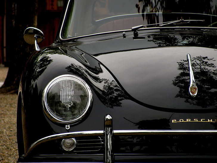 Classic Car Classic Porsche HD, รถปอร์เช่สีดำ, รถยนต์, รถยนต์, คลาสสิก, ปอร์เช่, วอลล์เปเปอร์ HD