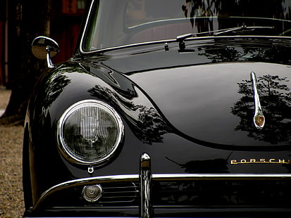 Automobile classica Porsche classica HD, automobile nera di Porsche, automobili, automobile, classica, Porsche, Sfondo HD HD wallpaper