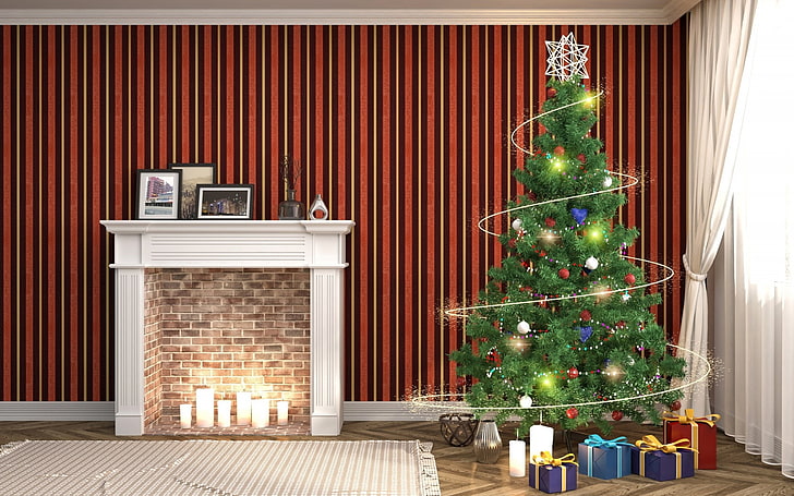 Adornos navideños, navidad, Fondo de pantalla HD