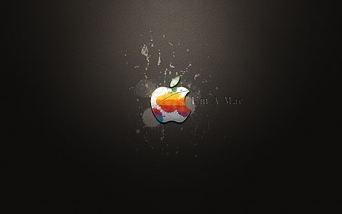 Jag är en Mac, apple-logotyp, apple-logo, logo apple, bakgrund, skrivbord, HD tapet HD wallpaper