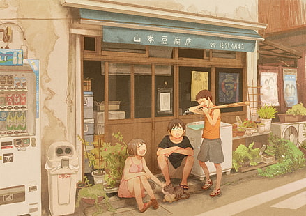 Anime hala, anime, Japonya, oynama, manzara, HD masaüstü duvar kağıdı HD wallpaper
