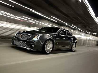 Cadillac CTS-V Motion Blur HD, auto, sfocatura, movimento, v, cadillac, cts, Sfondo HD HD wallpaper