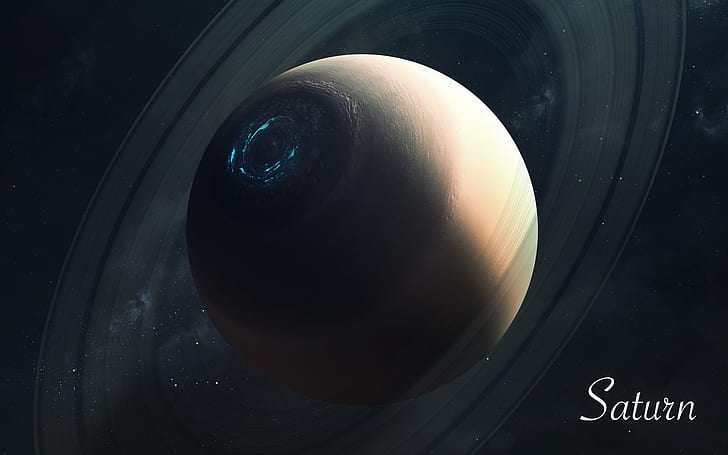 Saturn, Stars, Planet, Space, Art, Universe, Galaxy, System, Science Fiction, Solar System, Visual Effects, Vadim Sadovski, by Vadim Sadovski, Fresh viewpoint, HD wallpaper