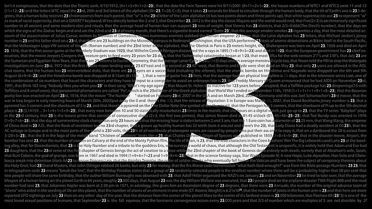 black and white area rug, conspiracy theory, numbers, HD wallpaper