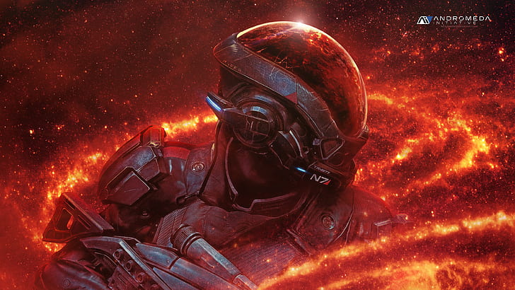 Райдер N7, Mass Effect: Андромеда, Инициатива Андромеды, 4K, HD обои
