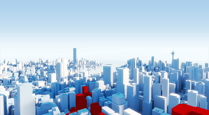 Mirrors Edge, white and red city illustration, Games, Mirror's Edge, video game, mirrors edge, HD wallpaper