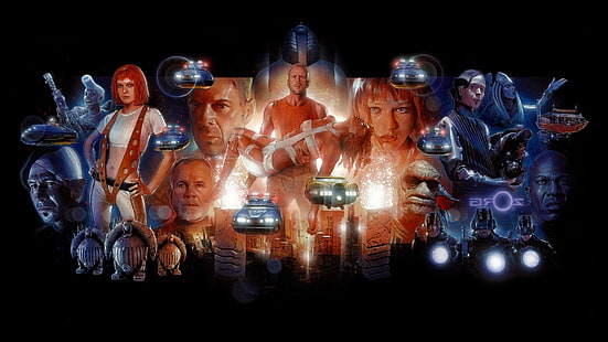 El quinto elemento, películas, Milla Jovovich, ciencia ficción, Luc Besson, Bruce Willis, Gary Oldman, Leeloo, Fondo de pantalla HD HD wallpaper