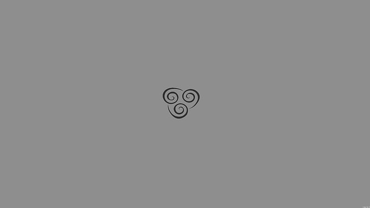 черно-белый логотип, аватар: последний Airbender, легенда о Корре, Корра, минимализм, HD обои