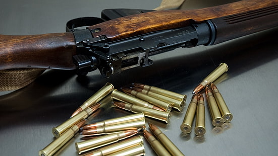 Waffe, Repetierbüchse, Munition, HD-Hintergrundbild HD wallpaper