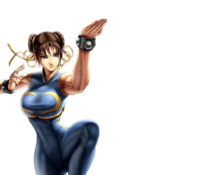 Street Fighter Alpha Chun-Li wallpaper, girl, posture, muscle, suit, mood, HD wallpaper