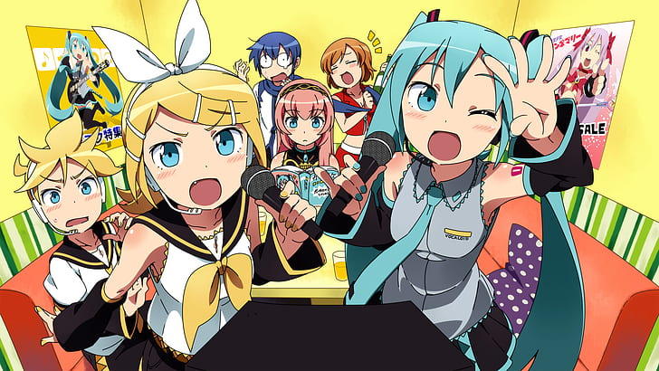 Hatsune Miku, Hatsune Miku Append, Anime Girls, offener Mund, Anime, HD-Hintergrundbild