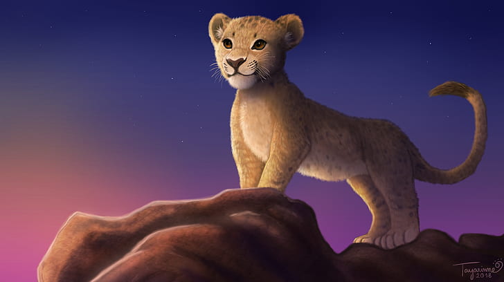 Película, El Rey León (2019), Simba, Fondo de pantalla HD