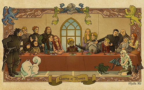 Game of Thrones, a Última Ceia art, Game of Thrones, A Última Ceia, HD papel de parede HD wallpaper