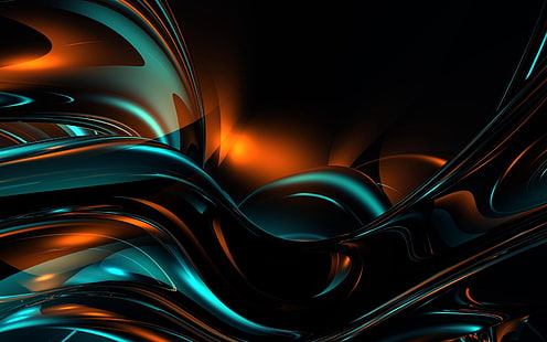 Schwarzes Öl Tapete, System, Form, Form, Schatten, HD-Hintergrundbild HD wallpaper