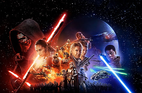 Звездные войны The Force Awakens цифровые обои, Star Wars: The Force Awakens, Звездные войны, HD обои HD wallpaper