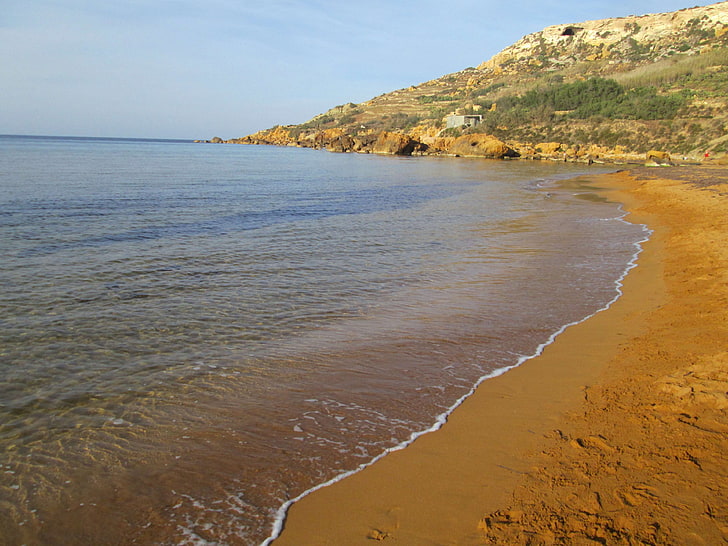 holiday, malta, mediterranean sea, sand beach, HD wallpaper