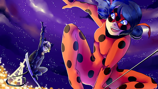 miraculous tales of ladybug and cat noir, HD wallpaper HD wallpaper