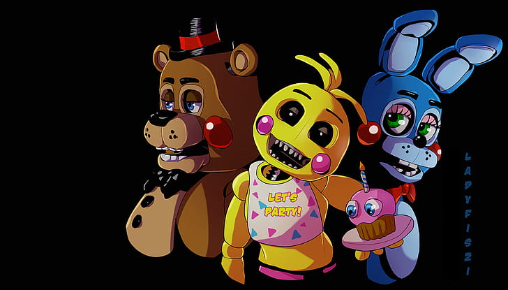 Five Nights at Freddy's, Five Nights At Freddy's 2, Toy Bonnie (Five Nights at Freddy's), Toy Chica (Five Nights at Freddy's), Toy Freddy (Five Nights at Freddy's), วอลล์เปเปอร์ HD