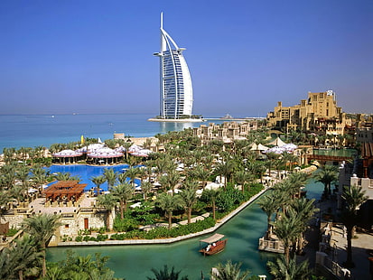 Burj Al Arab Hotel Dubai HD, world, travel, travel and world, dubai, hotel, burj, al, arab, HD wallpaper HD wallpaper
