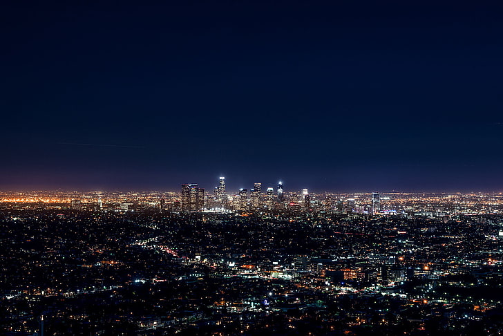 Stadt, Blau, Landschaft, Städtisch, Los Angeles, Stadtzentrum, Skyline, Foto, Architektur, Lebensstil, HD-Hintergrundbild