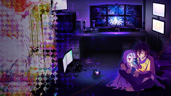Shiro (No Game No Life), No Game No Life, anime, Sora (No Game No Life), Wallpaper HD
