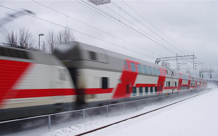 기차 얼음, 기차, HD 배경 화면