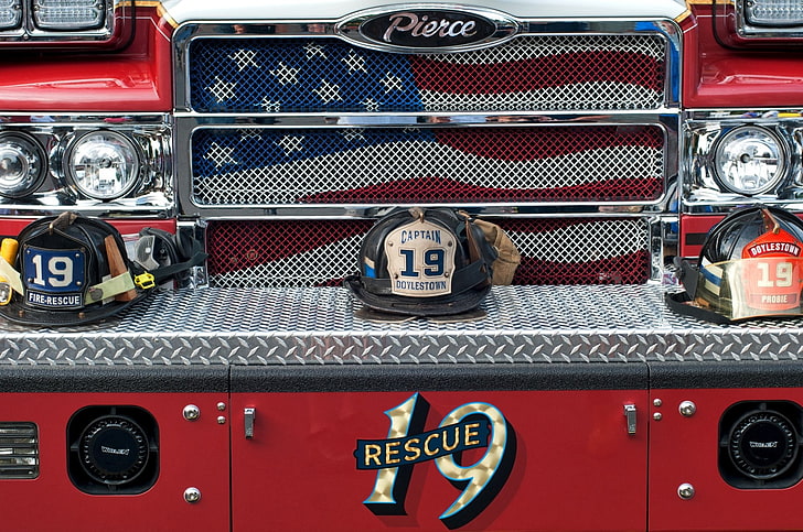 Man Made, Helmet, American, Fire Engine, Fire Truck, Hat, Truck, HD wallpaper