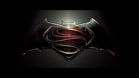 슈퍼맨 대배트맨 로고, 슈퍼맨, 배트맨 v 슈퍼맨 : 정의의 새벽, HD 배경 화면 HD wallpaper