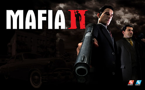 Tapeta z gry Mafia 2, maszyna, broń, Mafia 2, Vito Scaletta, Tapety HD HD wallpaper