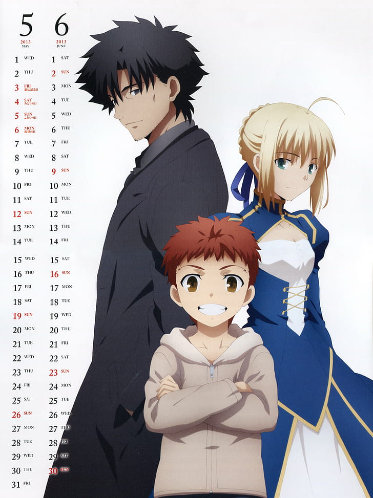 Fate Series, Fate / Zero, Saber, Shirou Emiya, Kiritsugu Emiya, 2013, Fondo de pantalla HD, fondo de pantalla de teléfono