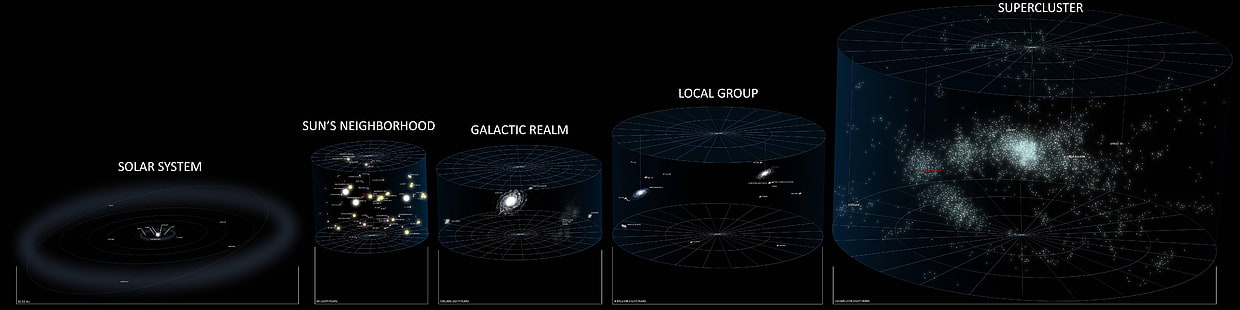 galaxias variadas collage, espacio, infografías, arte digital, Fondo de pantalla HD HD wallpaper