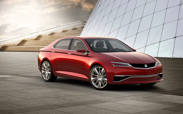 2011 SEAT IBL Concept, red sedan, 2011, concept, seat, cars, other cars, HD wallpaper