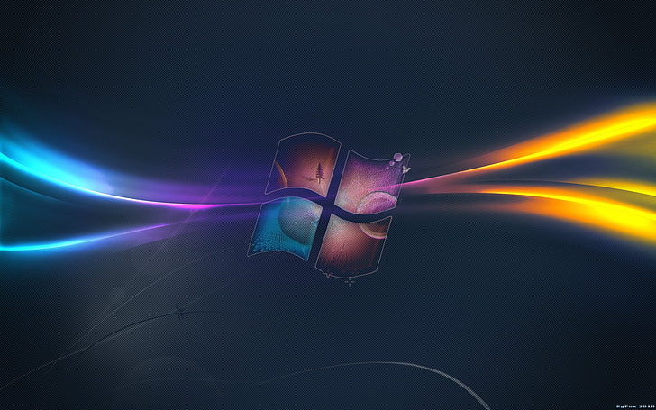 Microsoft-Logo, Windows 7, Microsoft, Microsoft Windows, Betriebssystem, einfache, digitale Kunst, HD-Hintergrundbild