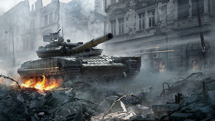 Vídeo Game, Trovão de Guerra, T-90, Tanque, HD papel de parede