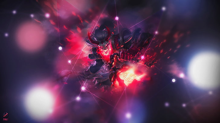 lila und rot gehörnte Kreatur Wallpaper, League of Legends, Thresh, HD-Hintergrundbild