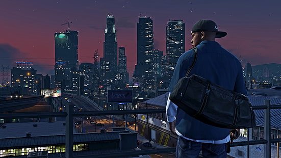 تطبيق لعبة فيديو خلفية رقمية ، Grand Theft Auto ، Grand Theft Auto V ، Franklin Clinton، خلفية HD HD wallpaper