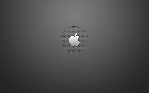 minimalistic technologia apple inc chromowane monochromatyczne logo 1440x900 Technologia Apple HD Art, minimalistic, Apple Inc., Tapety HD HD wallpaper