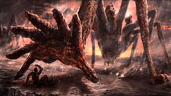 giant monster illustration, demon, horror, hate, Thy Art Is Murder, HD wallpaper HD wallpaper