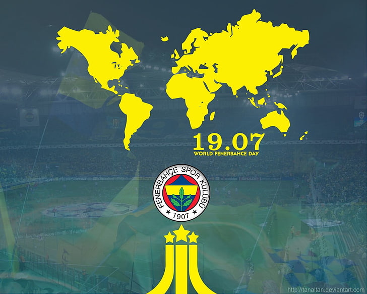 ilustração do mapa mundial, Fenerbahçe, HD papel de parede